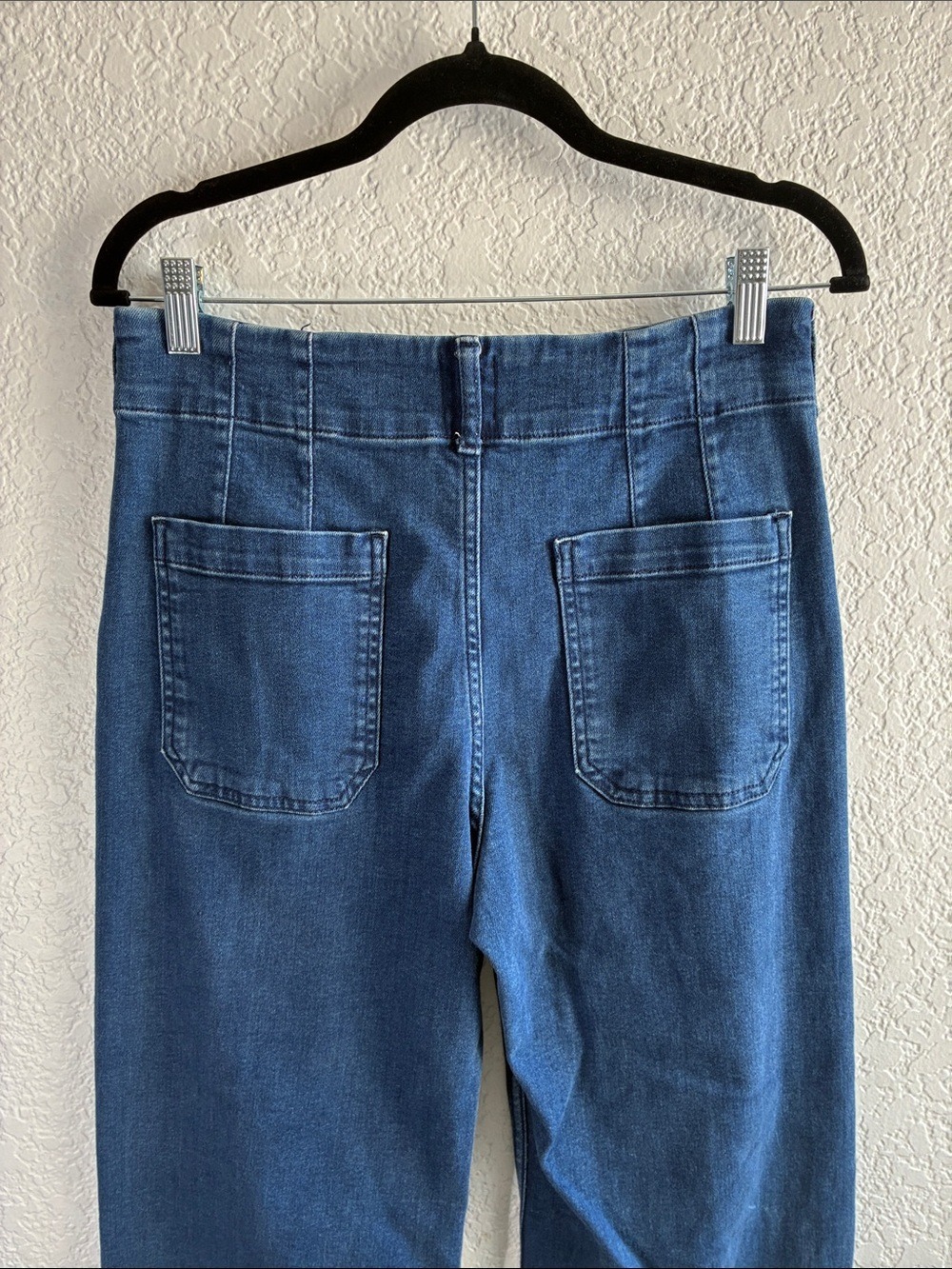 Anthropologie Maeve Colette Jeans Dark Wash Wide Leg High Rise Crop 32P - Picture 7 of 10